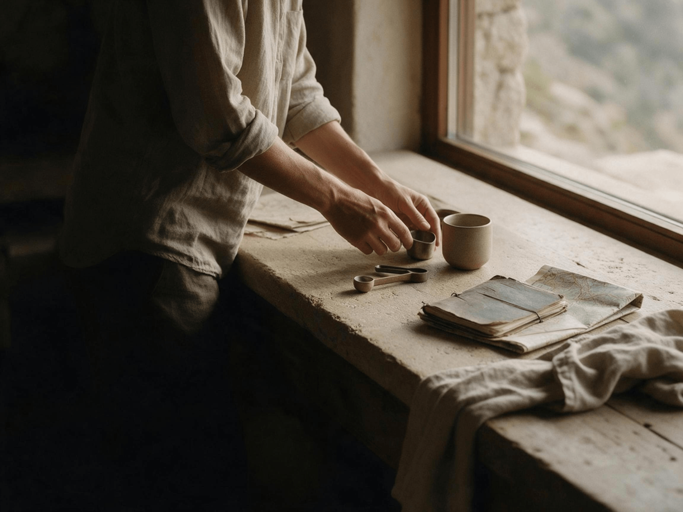 A quiet and deliberate morning preparation ritual